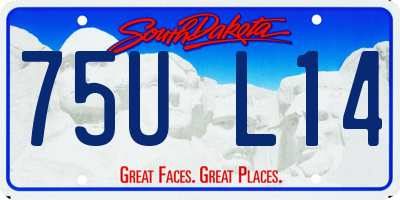 SD license plate 75UL14