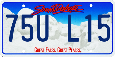 SD license plate 75UL15