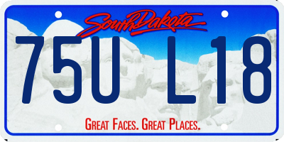 SD license plate 75UL18