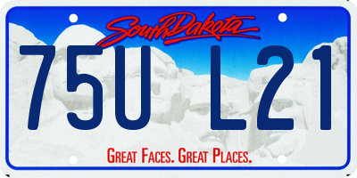 SD license plate 75UL21
