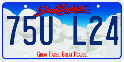 SD license plate 75UL24