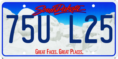 SD license plate 75UL25