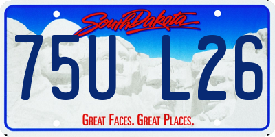 SD license plate 75UL26