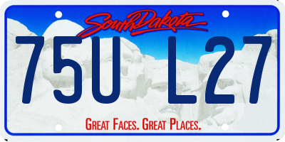 SD license plate 75UL27