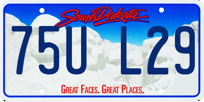 SD license plate 75UL29