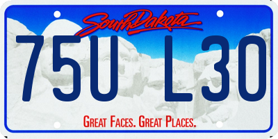 SD license plate 75UL30