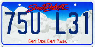 SD license plate 75UL31