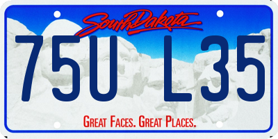 SD license plate 75UL35