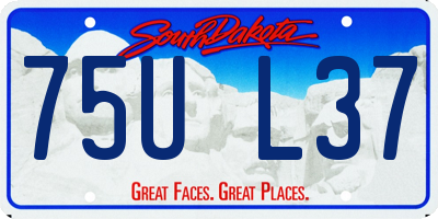 SD license plate 75UL37