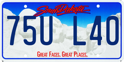 SD license plate 75UL40