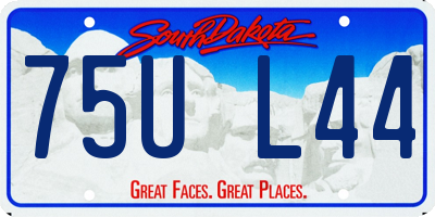 SD license plate 75UL44