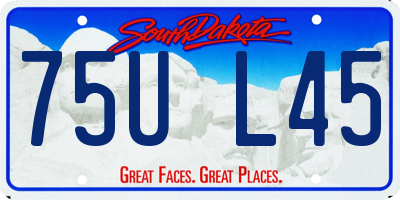 SD license plate 75UL45