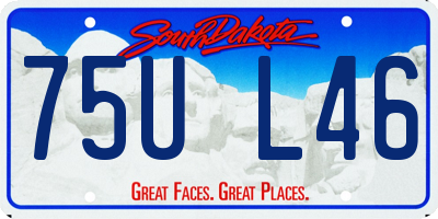 SD license plate 75UL46