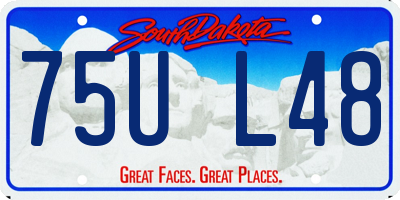 SD license plate 75UL48