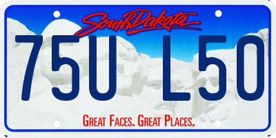 SD license plate 75UL50