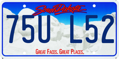 SD license plate 75UL52