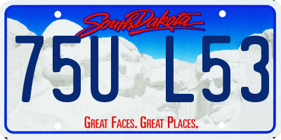 SD license plate 75UL53