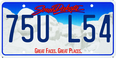 SD license plate 75UL54