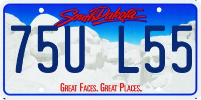 SD license plate 75UL55