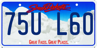 SD license plate 75UL60