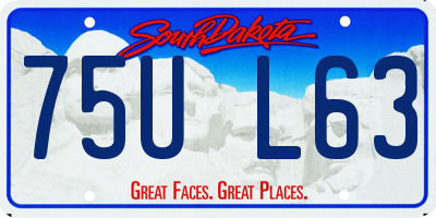 SD license plate 75UL63