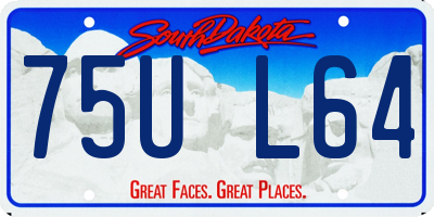 SD license plate 75UL64