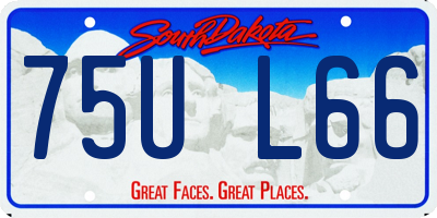 SD license plate 75UL66