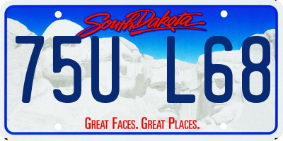 SD license plate 75UL68
