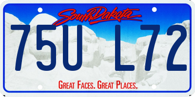 SD license plate 75UL72