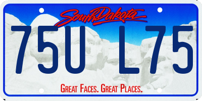 SD license plate 75UL75