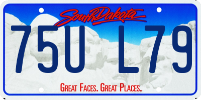 SD license plate 75UL79