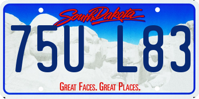 SD license plate 75UL83