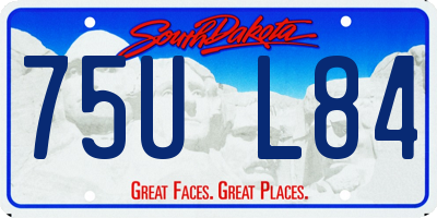 SD license plate 75UL84
