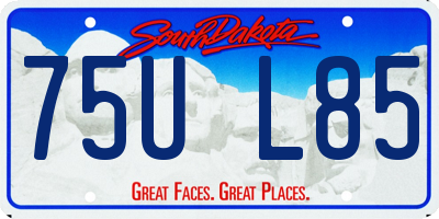 SD license plate 75UL85