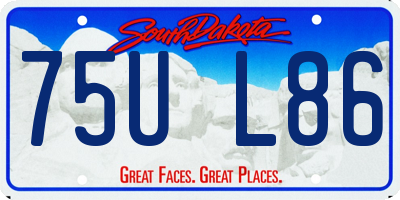 SD license plate 75UL86