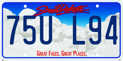 SD license plate 75UL94