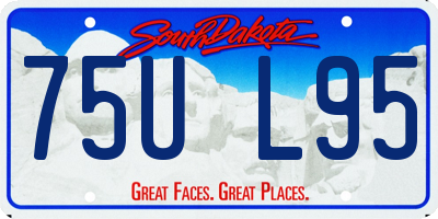 SD license plate 75UL95