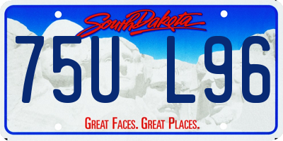 SD license plate 75UL96