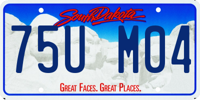 SD license plate 75UM04
