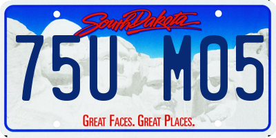 SD license plate 75UM05