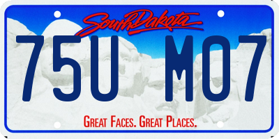SD license plate 75UM07