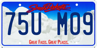 SD license plate 75UM09