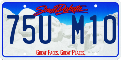 SD license plate 75UM10
