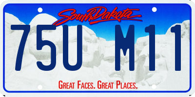 SD license plate 75UM11