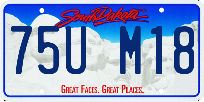 SD license plate 75UM18