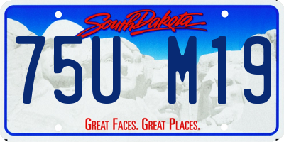 SD license plate 75UM19