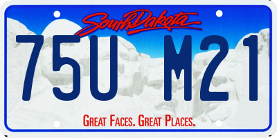 SD license plate 75UM21