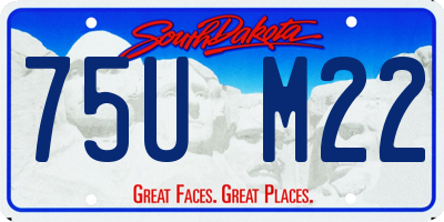 SD license plate 75UM22