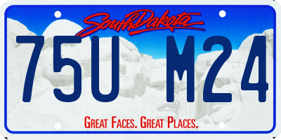 SD license plate 75UM24