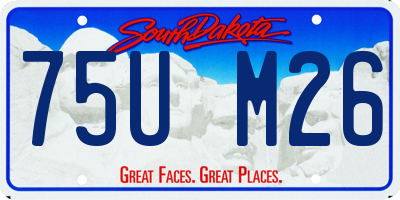 SD license plate 75UM26